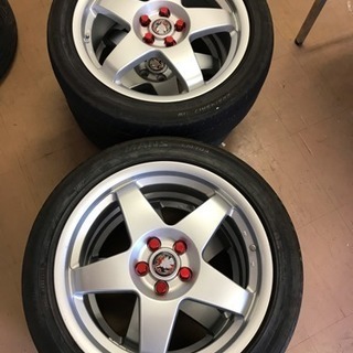 225/45R 17タイヤ付きホイール4本(プリウス、ウィッシュ、86、レガシィ等)