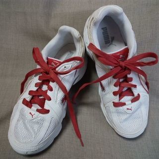 美品 プーマ PUMA スニーカー 赤 レディース 靴