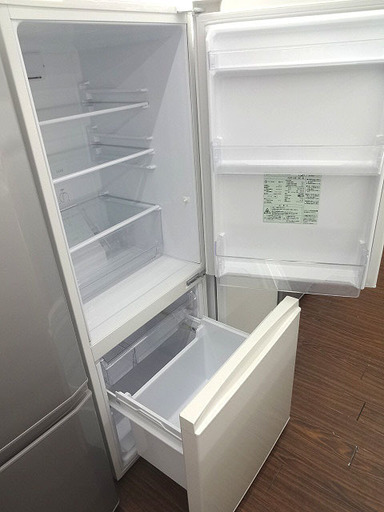 札幌 2016年製 184L 2ドア冷蔵庫 アクア ホワイト AQR-18E