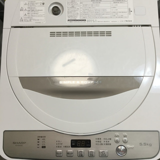 送料無料・設置無料サービス有り】洗濯機 2017年製 SHARP ES-G55SC-N 中古