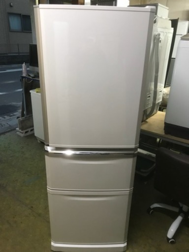 冷蔵庫 三菱 ファミリータイプ 3ドア 335L MR-C34T-W 自動製氷OK 2011年 川崎区 SG