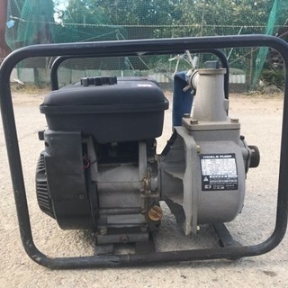 キレイ！工進 エンジンポンプ KM-40 口径40mm 三菱 ガソリンエンジン MITSUBISHI GM132P 電動 工具 美品 管理番号21206
