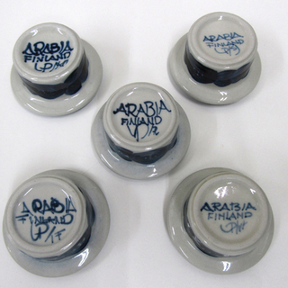 アラビア アネモネ 北欧 フィンランド エッグスタンド ココット器 5個