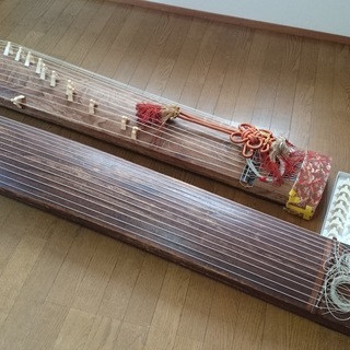 昭和初期のお琴と練習用お琴、お琴と三絃楽譜、のセット（ジャンク品）