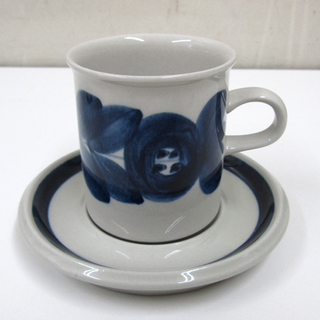 アラビア アネモネシリーズ 北欧 フィンランド カップ＆ソーサー 5客+シュガーポット+クリーマーセット