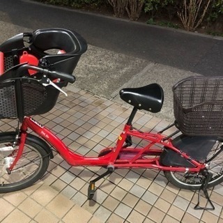 【お取引中】子供乗せ自転車 フロント 後ろカゴ有