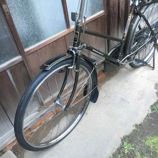 昭和レトロ 古い自転車 ロッド 実用自転車 運搬車 ナショナル ...