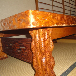 屋久杉 座卓 無垢屋久杉 センターテーブル うるし塗り 送料込