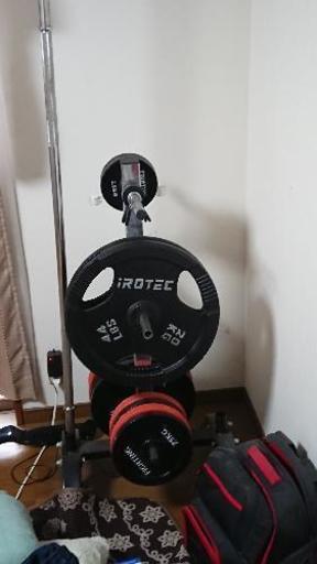 パワーラック ウエイト110kg シャフト2本 ベンチ パワーラック