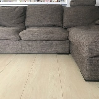 【引き取り限定】IDC 大塚家具 カウチソファー DUO