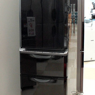 札幌市発!!三菱 MR-C37S-B 370L 3ドア 冷蔵庫 2011年製 自動製氷 ブラック 動作品
