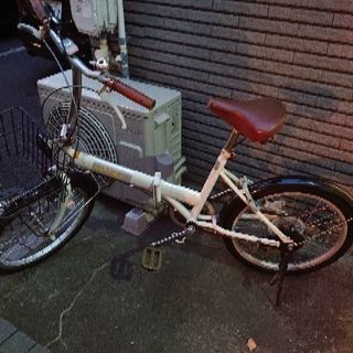 折り畳み式自転車(白)【取引先決まりました】