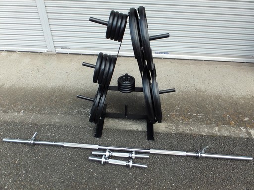 ☆アイロテック iROTEC バーベル・ダンベルセット 140kg◇ジム代も浮い ...
