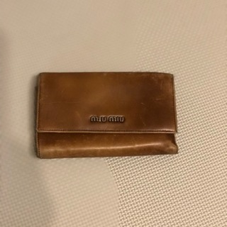 MIUMIU財布(茶色革)