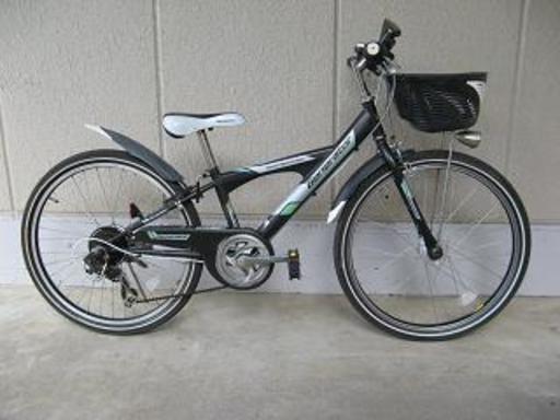 〔中古〕子供用２４インチMTB（６段変速・LEDオートライト付き）
