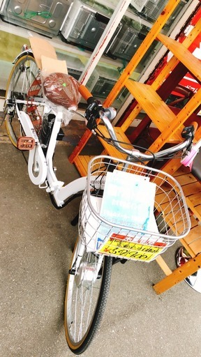 【新品】　21テクノロジー　電動アシスト自転車（白）　　ASYZD840589