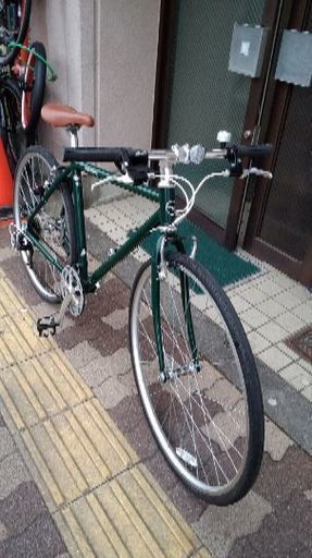 美品☆WEEKEND BIKES 700cクロスバイク アルミ/7speed/グリーン あさひ