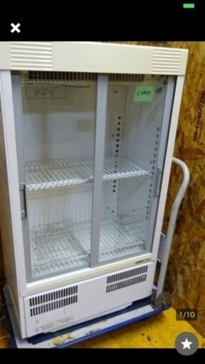 （H3849)旧サンヨー 小型冷蔵ショーケース SMR-M48SNA 82L W600×D360×H1080mm 厨房機器 動作確認済