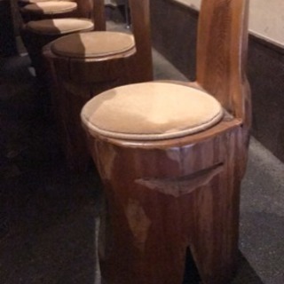 丸太の木の椅子 6脚