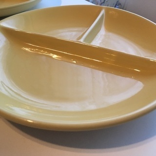 新品未使用 仕切付のワンプレート陶器のお皿