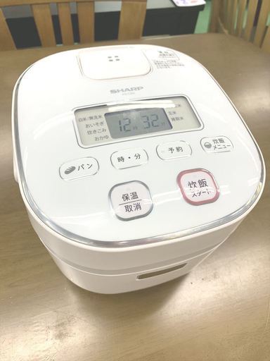 中古 BA0106 SHARP 3合炊き炊飯ジャー KS-C5K-W 2017年製