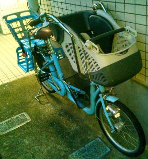 【終了】三人乗自転車 三段変速 BAAマリールゥ ライトブルー 別途荷物用籠付