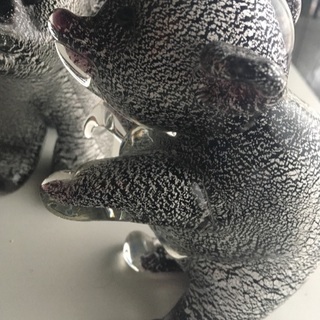 ベネチアングラスのクマの親子