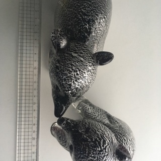 ベネチアングラスのクマの親子