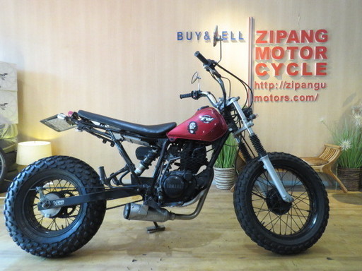 YAMAHA TW200 2JL ヤマハ 786km 200cc レッド 保険H31.3 エンジン実動! ロンスイスカチューン フルカスタム バイク エージング感あしゃれおつ！ 札幌発