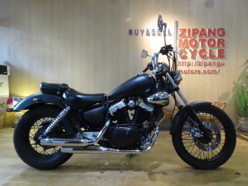 YAMAHA XV250 VIRAGO 3DM ヤマハ ビラーゴ 250cc ブラックアウト ラットスタイル 9930km ブラック アメリカン バイク 札幌発