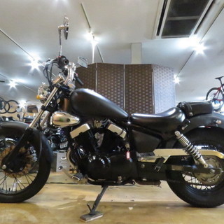 YAMAHA XV250 VIRAGO 3DM ヤマハ ビラーゴ 250cc ブラックアウト ラットスタイル 9930km ブラック アメリカン バイク 札幌発
