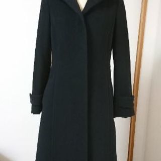 美品 黒 高級ウールコート サイズ9