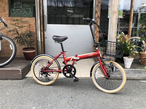 【中古自転車】折りたたみカゴ付きミニベロ