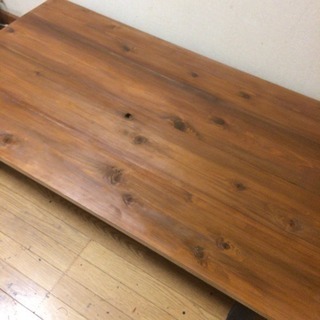 大特価 無垢材アンティーク調ダイニングローテーブル 近場無料お届け可能☆