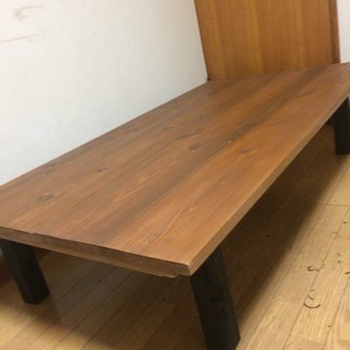 大特価 無垢材アンティーク調ダイニングローテーブル 近場無料お届け可能☆