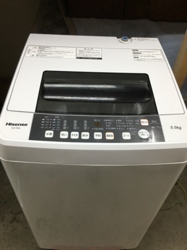【期間限定お試し価格】 洗濯機 中村健一様 ニックネーム 5.5kg洗い 美品 ハイセンス 洗濯機