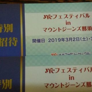 マウントジーンズ那須　リフト割引券2枚セット　送料無料