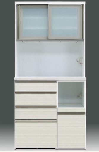 【取引中】食器棚キッチンボード　色：白 （W1105ｘD485ｘH2050 ）