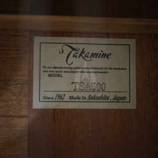 中古品 Takamine タカミネ アコースティックギター TSA500 k_z