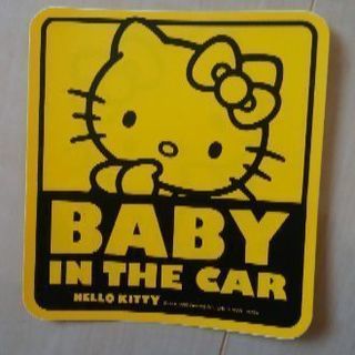 赤ちゃん　baby in car 　キティーちゃん　車　ステッカ...
