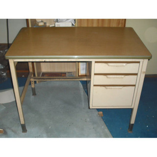 昭和のスチールデスク（学習机、事務机）２台