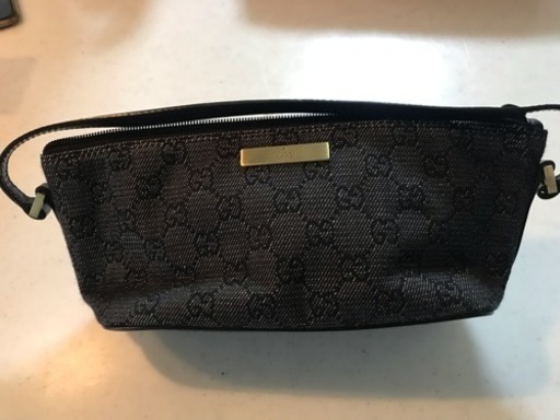 GUCCI/グッチのブラックGG柄 アクセサリーポーチ