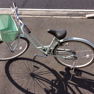 水色２４インチ女の子中古自転車 整備済美品