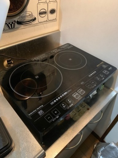 【ドタキャンのため再出品】アイリスオーヤマIH2口クッキングヒーター