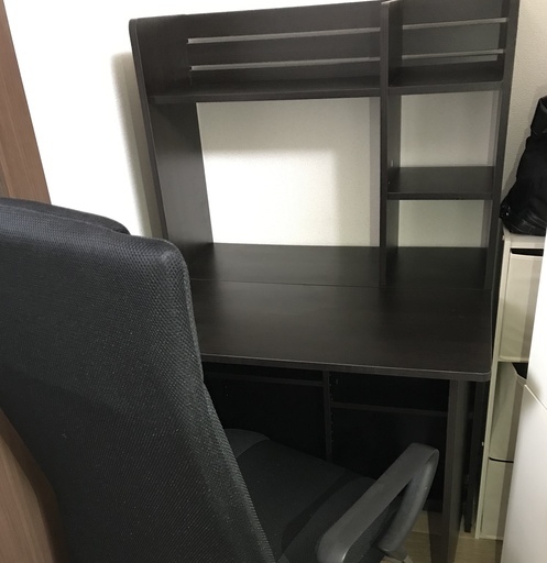 学習机 デスク イス セット 棚付き IKEA 美品