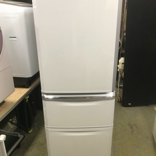 冷蔵庫 三菱 3ドア 家族用 ファミリーサイズ 335L MR-C34YL 2014年 自動製氷 動作OK 川崎区 KK