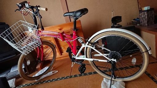 【終了】折り畳み自転車 赤【ありがとうございました！】