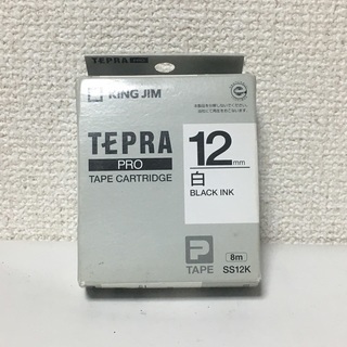 テプラプロ　TEPRAPRO 12mm　SS12K　白　BLAC...