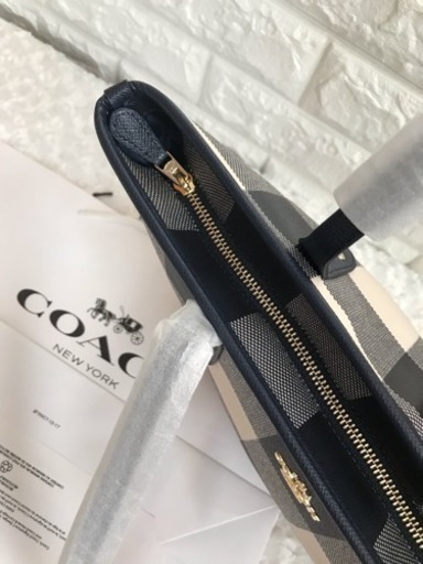 COACH コーチ】新品♡ ネイビー ギンガムチェック柄♡ トートバック