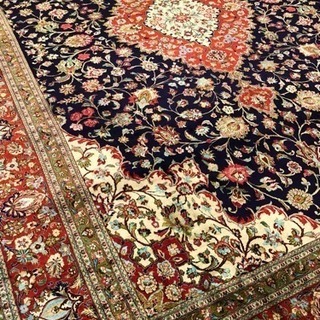 ペルシャ絨毯 クム産 シルク100%  342×246cm 広々8.41平米‼︎